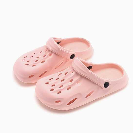 Hole-out shoes for women, summer style, for couples, outerwear, beach-walking, anti-slip, thick sole, odor-resistant, water-proof model, cool sandals H251224