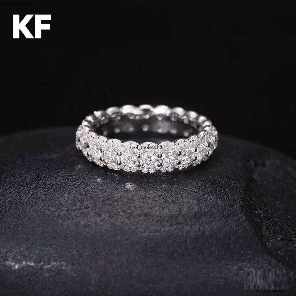 Exquisite Jewelry Wedding Engagement 925 Sterling Silver Men's Eternal Bright D Color Chrysolite VVS Moissanite Ring