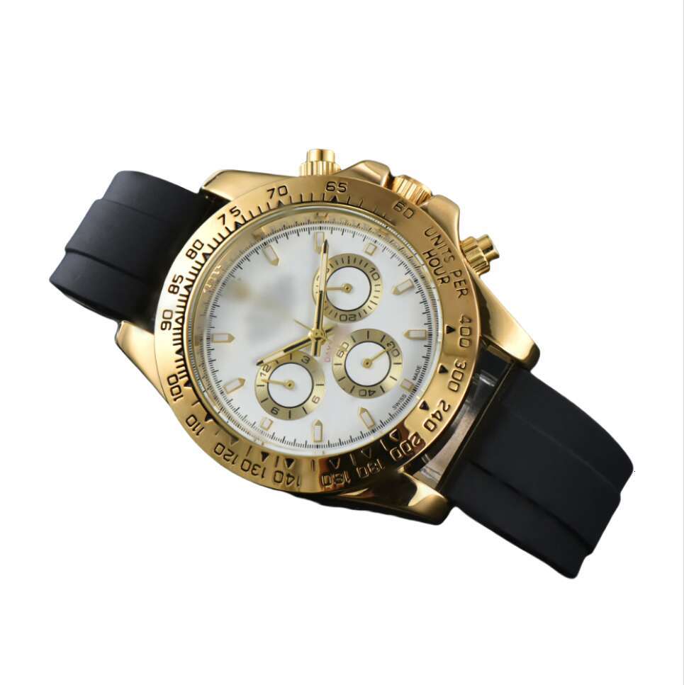 HOT Mens DAY TONA Automatic quartz Movement watch multifunction Wristwatch Designers Men Watches Stainless Steel Strap Gold Wristwatches Montre de luxe 8956