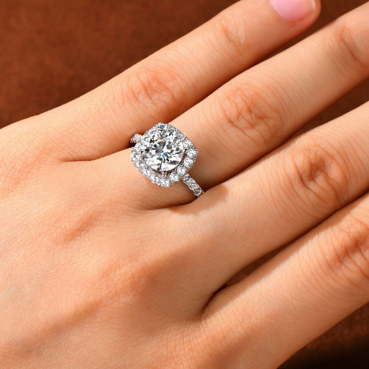 Sparkling Classic s925 Silver Moissanite Ring