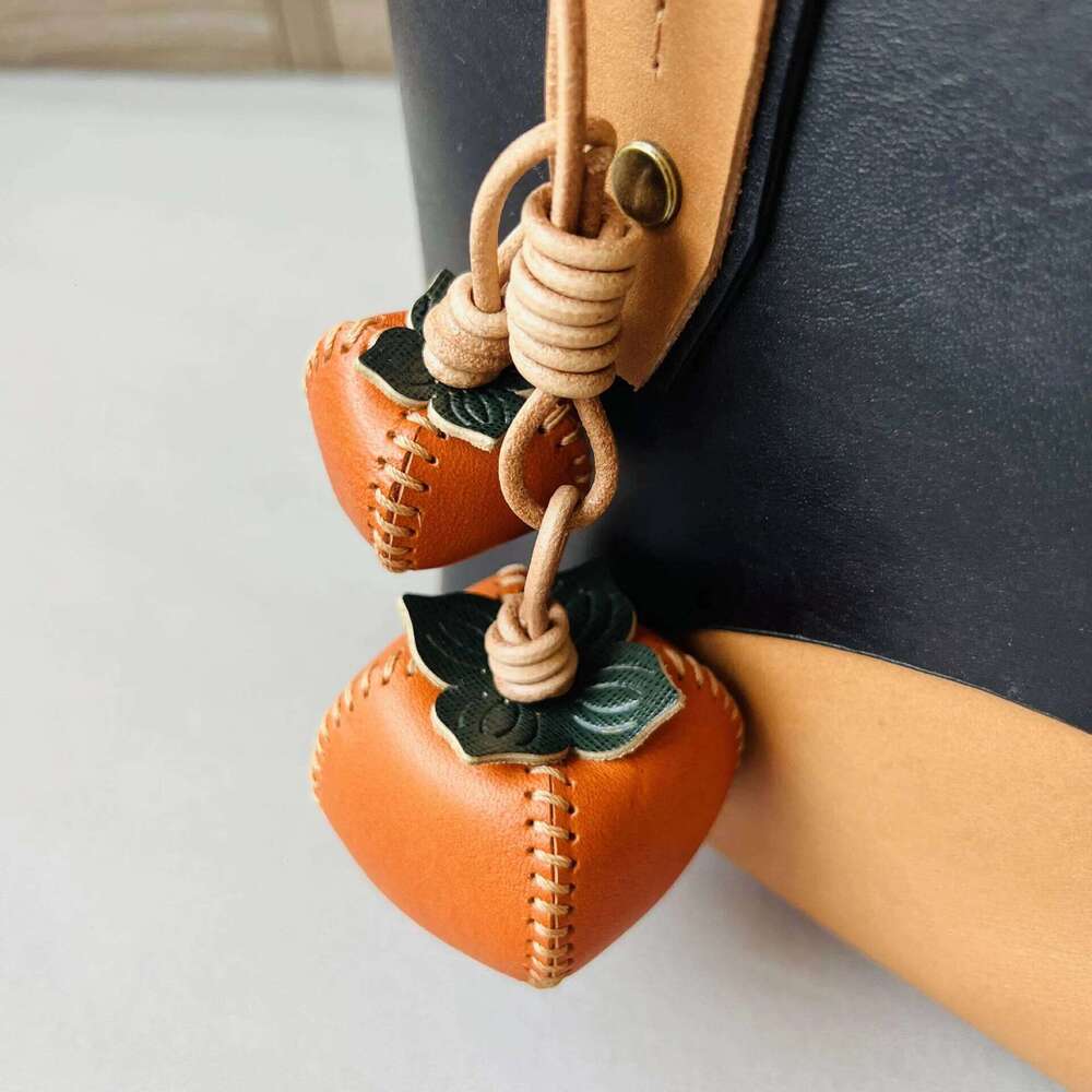 Genuine Handmade Pendants Suitable for Bags Handbag Backpacks,Cute Leather Bag Charms Fruit Keychain Accessories X251224