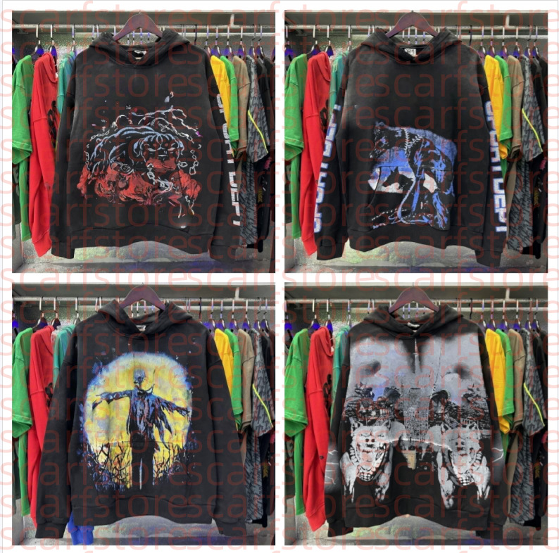 Men's Hoodie Fashion Long Sleeve Hoodie Designer Printed Pattern Street y2k Men's Cotton Black Hoodie Hip Hop Outdoor Street Hoodie