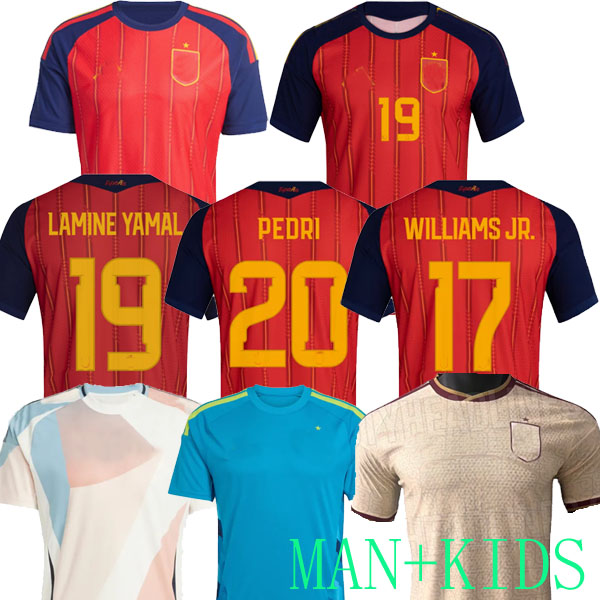 spains 2025 2026 Soccer Jersey MORATA FERRAN CARVAJAL 25 26 National Team Football Shirt 2025 Men Kids Kit LAMINE YAMAL Camisetas Espana RODRI OYARZABAL FINAL home