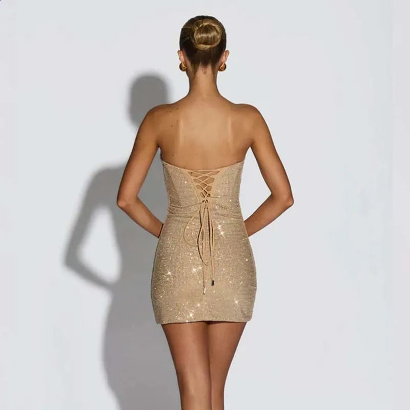 Townlike Beading Sequin Slim Bodycon Dress Women Mini Summer Dress Evening Nightclub Sexy Party Dresses 251223