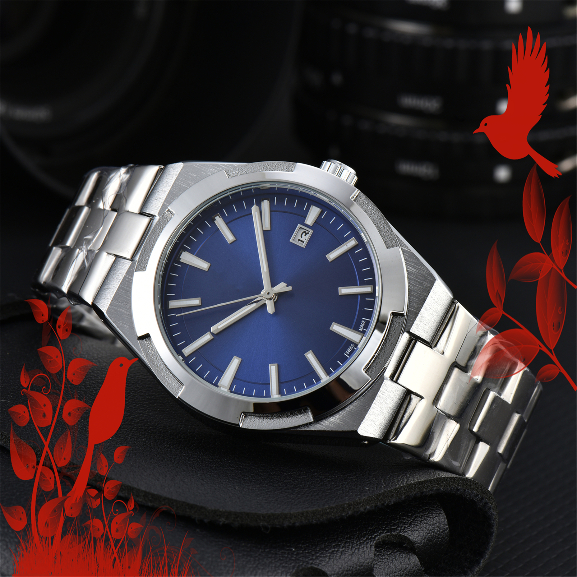 Mens VC OVERSEASity watch luxury designer watches Automatic mechanical movement watch fashion Classic Stainless Steel Luminous sapphire Wristwatches #6818