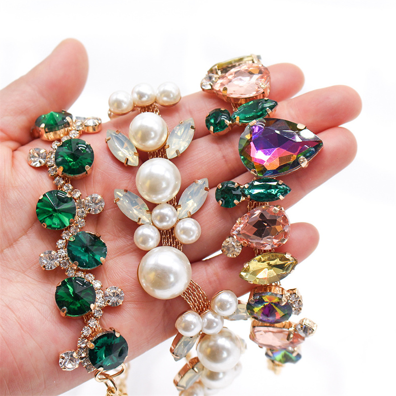 Elegant Pets Gemstone Pearl Necklace Full Diamond Princess Collars Wedding Birthday Cat collars