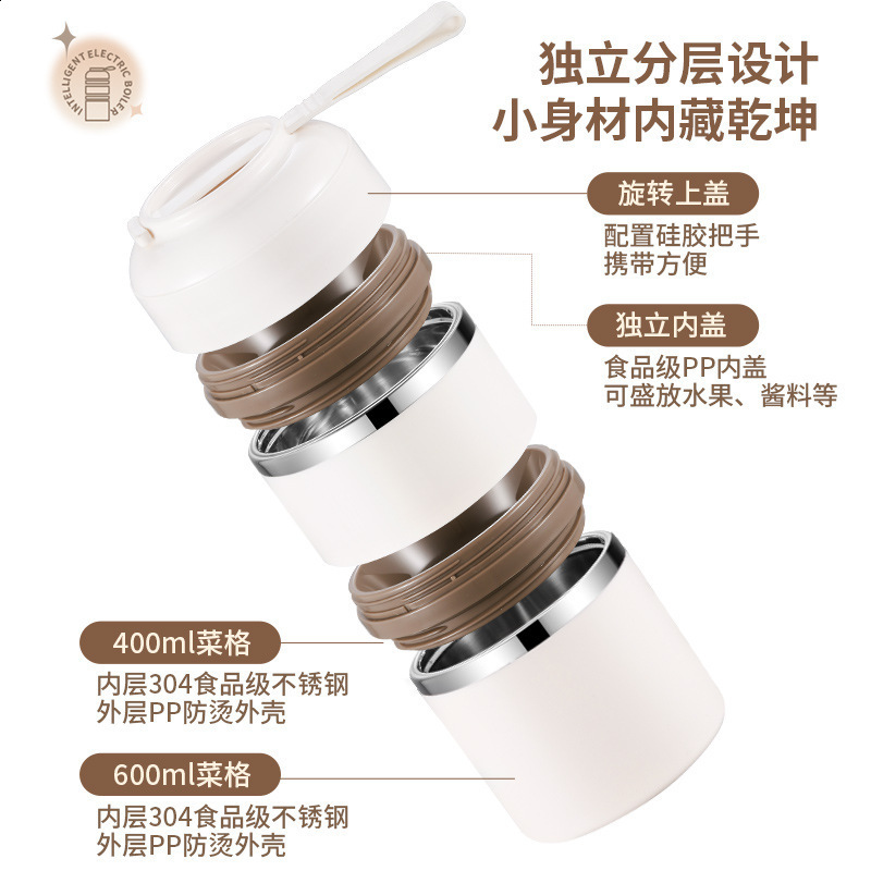 WORTHBUY Cute Japanese Thermal Lunch Box Leak-Proof Stainless Steel Bento Box For Kids Portable Picnic School Food Container Box LJ200826