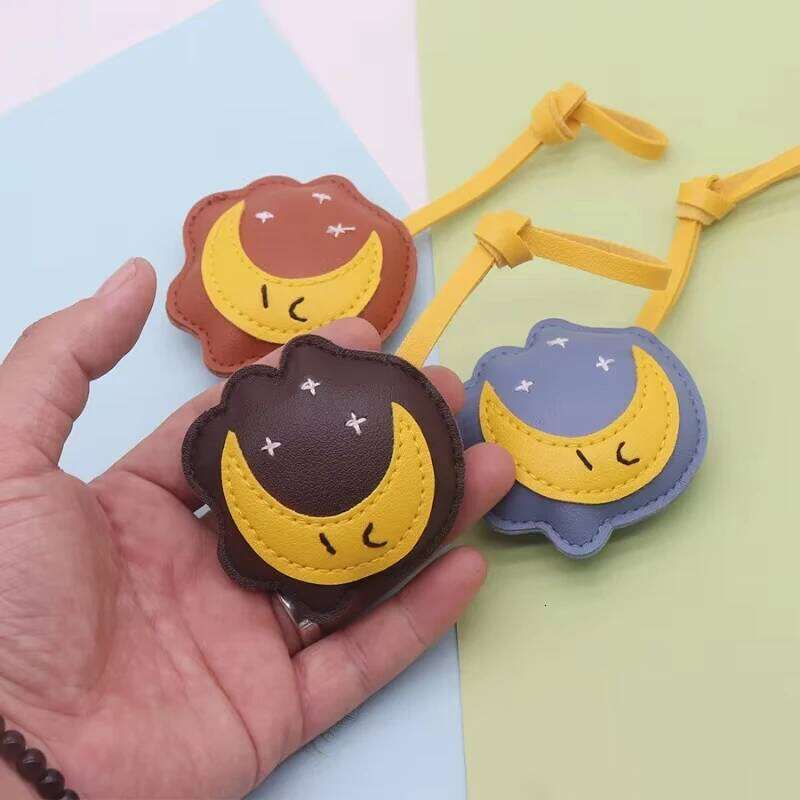 12 Style 3D Animal Bag Charm PU Pendant,Cute Dog/Cat/Panda DIY Keyring Accessories,Moon Star Purse/Handbag Hanging Decor Lanyard X251224