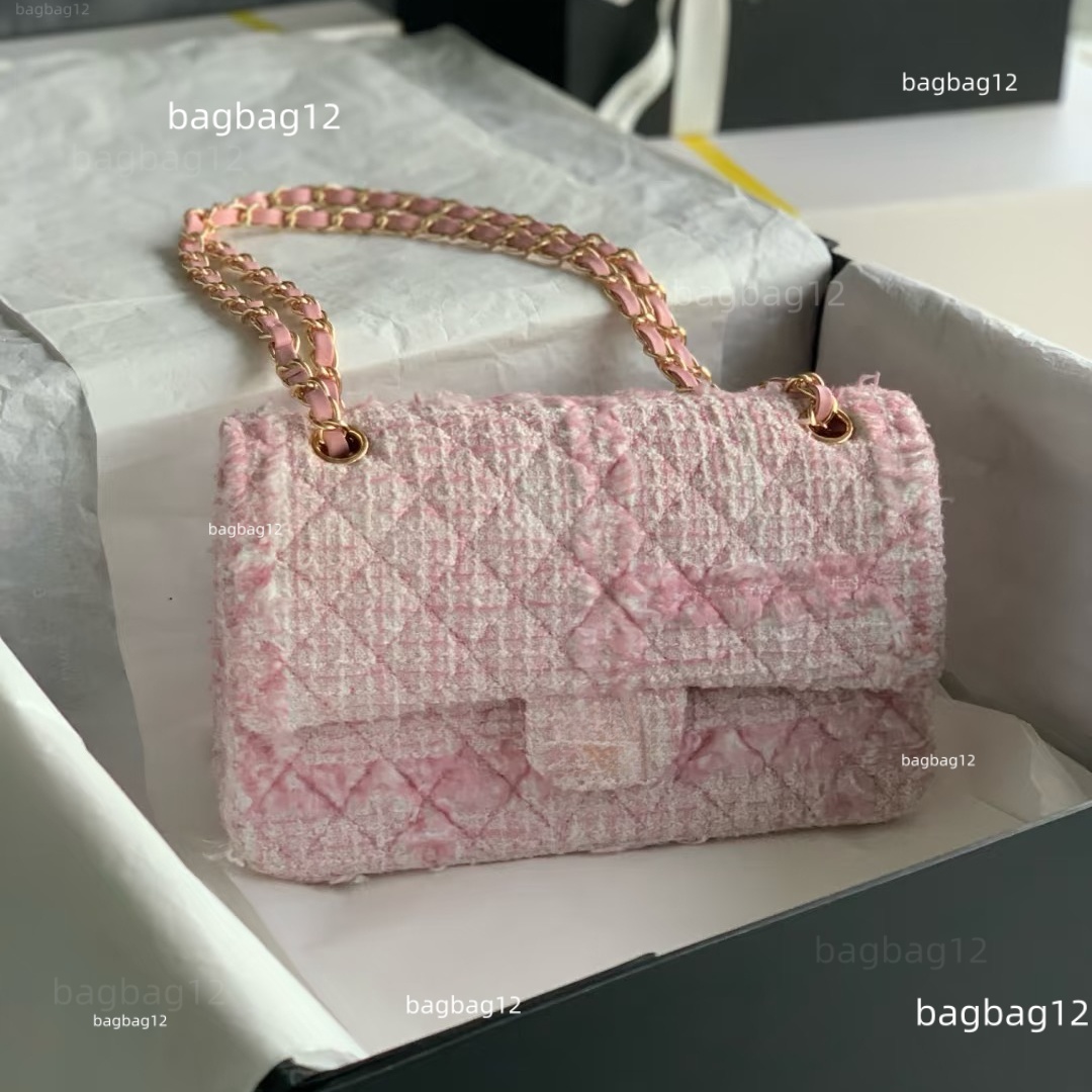 10A Designer Bag Sqaure Classic Mini Flap Tweed Quilted Bags Gold Metal Chain Cross Body Bag Ladies Shoulder Bag Turn Lock Designer Handbag