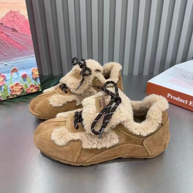 2025 Spring Thick-Soled German Training Shoes for Women, New Style Nubuck Leather Chunky Cute Casual Sneakers ddmythur