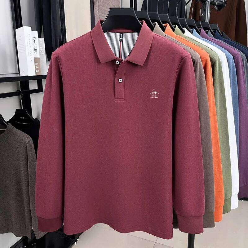 POLO Hot selling 2025 autumn winter new exquisite penguin embroidery top men brand comfortable and casual long sleeved polo shirt X251224 - view 7