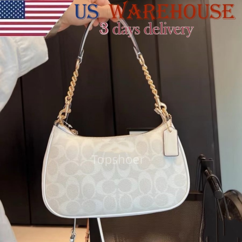 coachbag 10a teri shoulder bag fashionable luxurious women's designer bag coachbags high quality diagonal metal leather shoulder strap armpit bag shoulder bag city