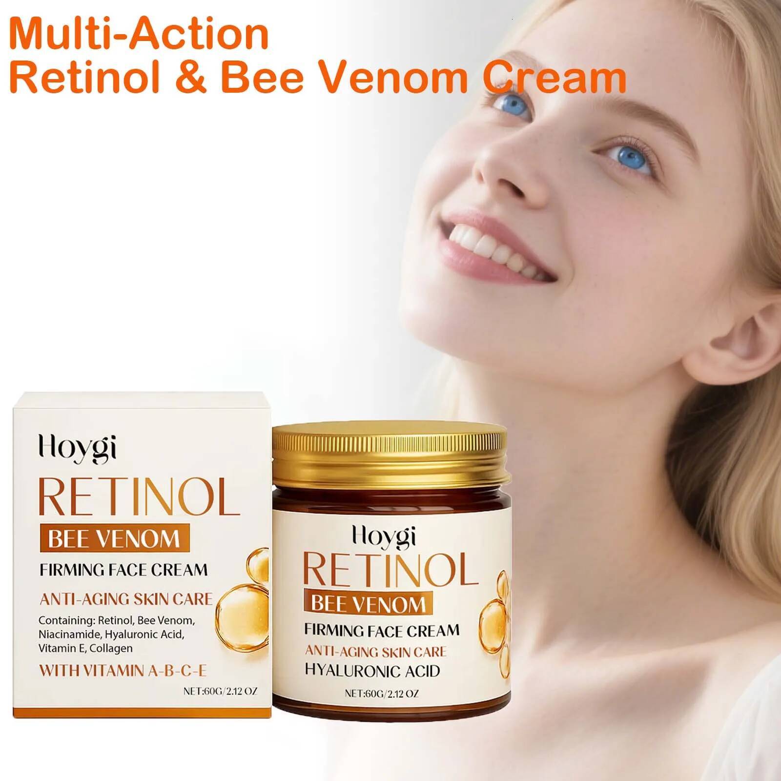 Bestseller Multi-Action Retinol Bee Venom Cream Deep Hydration Anti-Aging Firming Moisturizer Brightening Smoothing Face Skin Care Nourish ddmySat