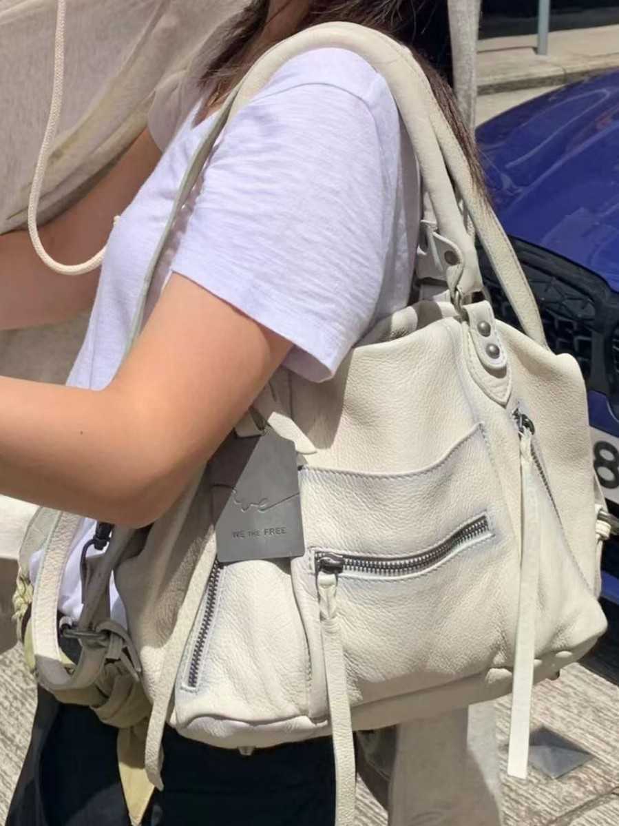 Old sea salt white shoulder bag, backpack for motorcycle, crossbody bag K251224