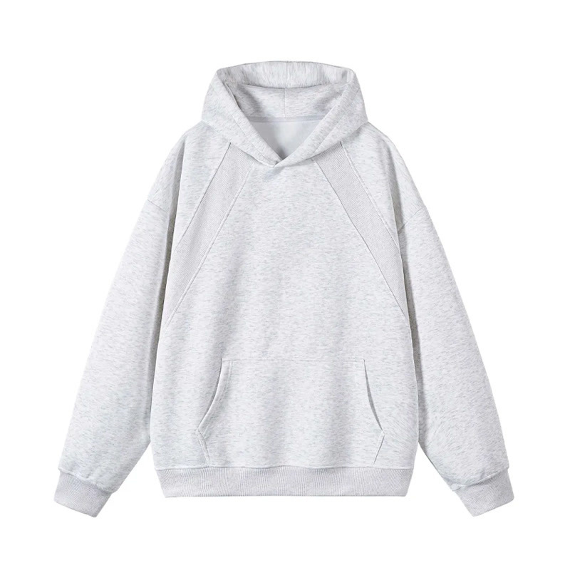 American Heavyweight Stiff Paneled Cleanfit Hoodie for Men, New Fall Style, Basic Couples' Hooded Outerwear