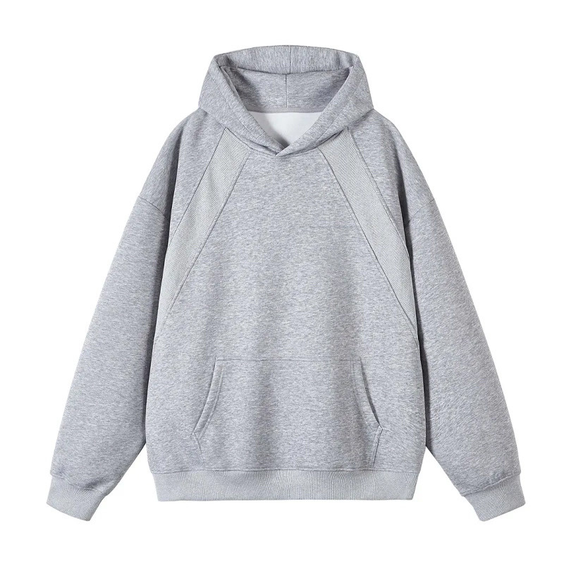 American Heavyweight Stiff Paneled Cleanfit Hoodie for Men, New Fall Style, Basic Couples' Hooded Outerwear