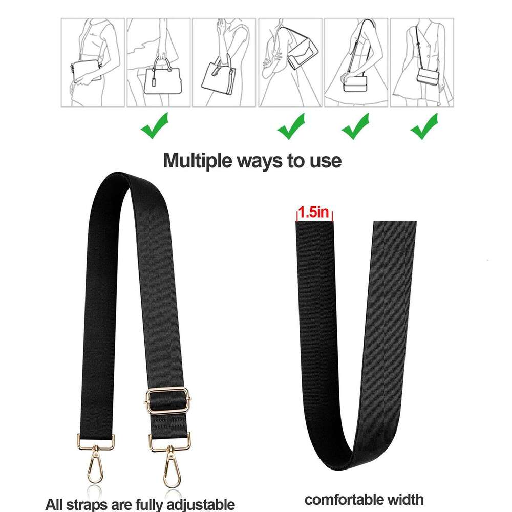 Adjustable Part Accessories Handbags Guitar Wide Rainbow Shoulder Replacement Purse Strap for Bag X251224