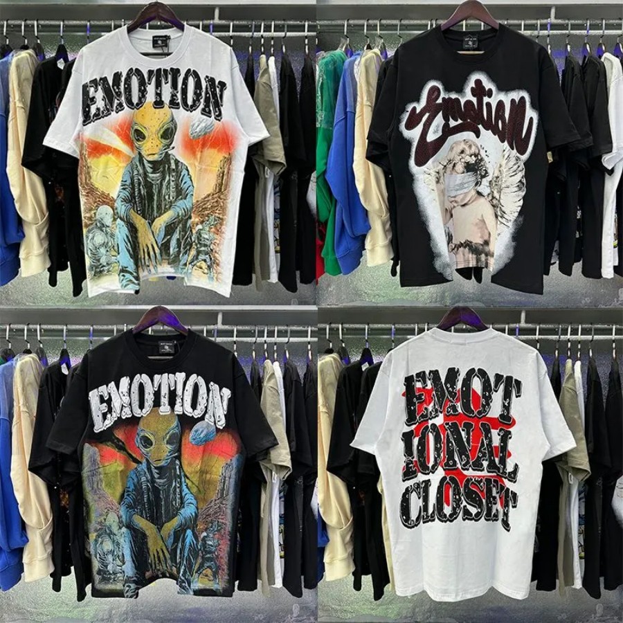 NEW Designer mixed emotion T-shirt breathe mixed emotion shirt tee cotton shorts clothes fashion high street hip-hop hoodie retro cartoon printed shorts sleeveds tee