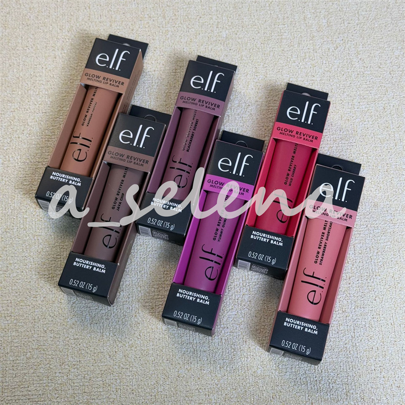 Makeup ELF Glow Reviver Melting Lip Balm Butter Lip Gloss Moisturize Smooth Jelly Liquid Lipstick strawberry shortcake 15g