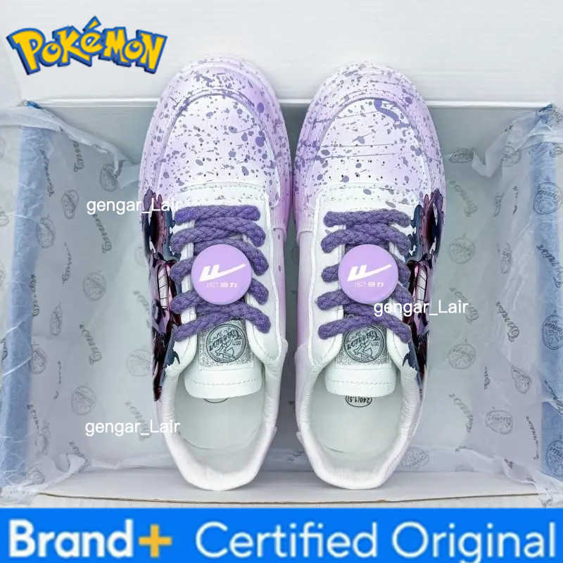 Pokemon Kawaii Anime Hobby Gengar Cartoon Low-Top Canvas Shoes Wear Versatile Casual Shoes Outside Birthday Gift W251224