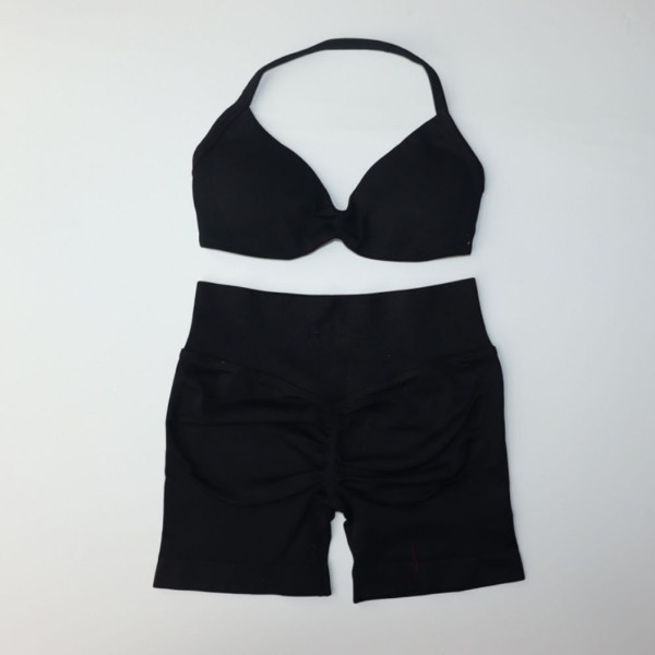 Impact Gym Set Women Seamless dfynes Yoga Set Fitness Clothing Gym Shorts Padded Tank Top Workout Vest Longline Outfits Sportswear Tracksuit