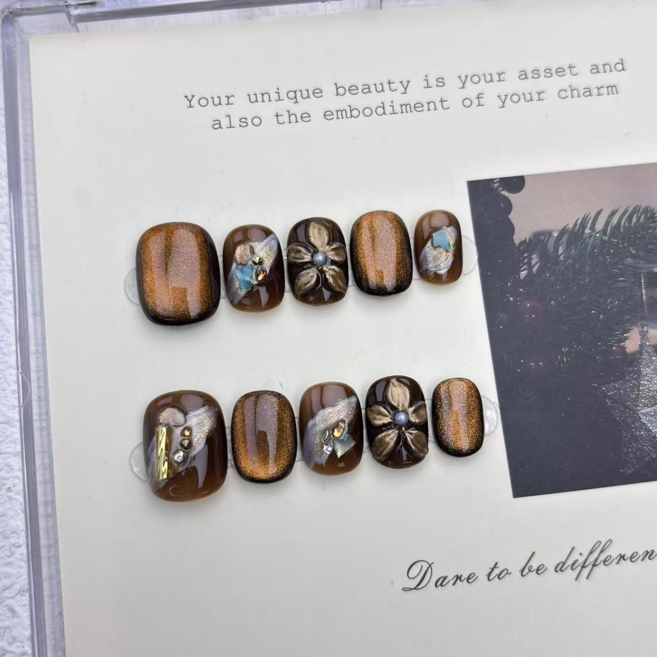 pure handworn armor metal carving contrasting colors personalized design advanced whitening ins cats eye