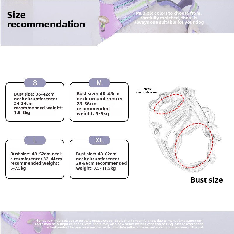 Dog Harness Lightweight No Hair Staining Breathable Mesh Small Pet Vest with Leash for Outdoor Walking