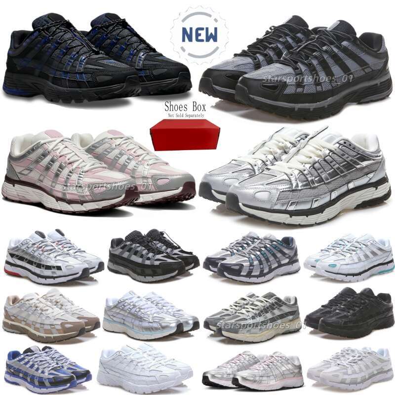 Designer Running Shoes Sneakers 6000 Schuhe Men Women Sneakers Silver Black White Anthracite Smoke Grey Outdoor Sports Trainers Casual Shoes me