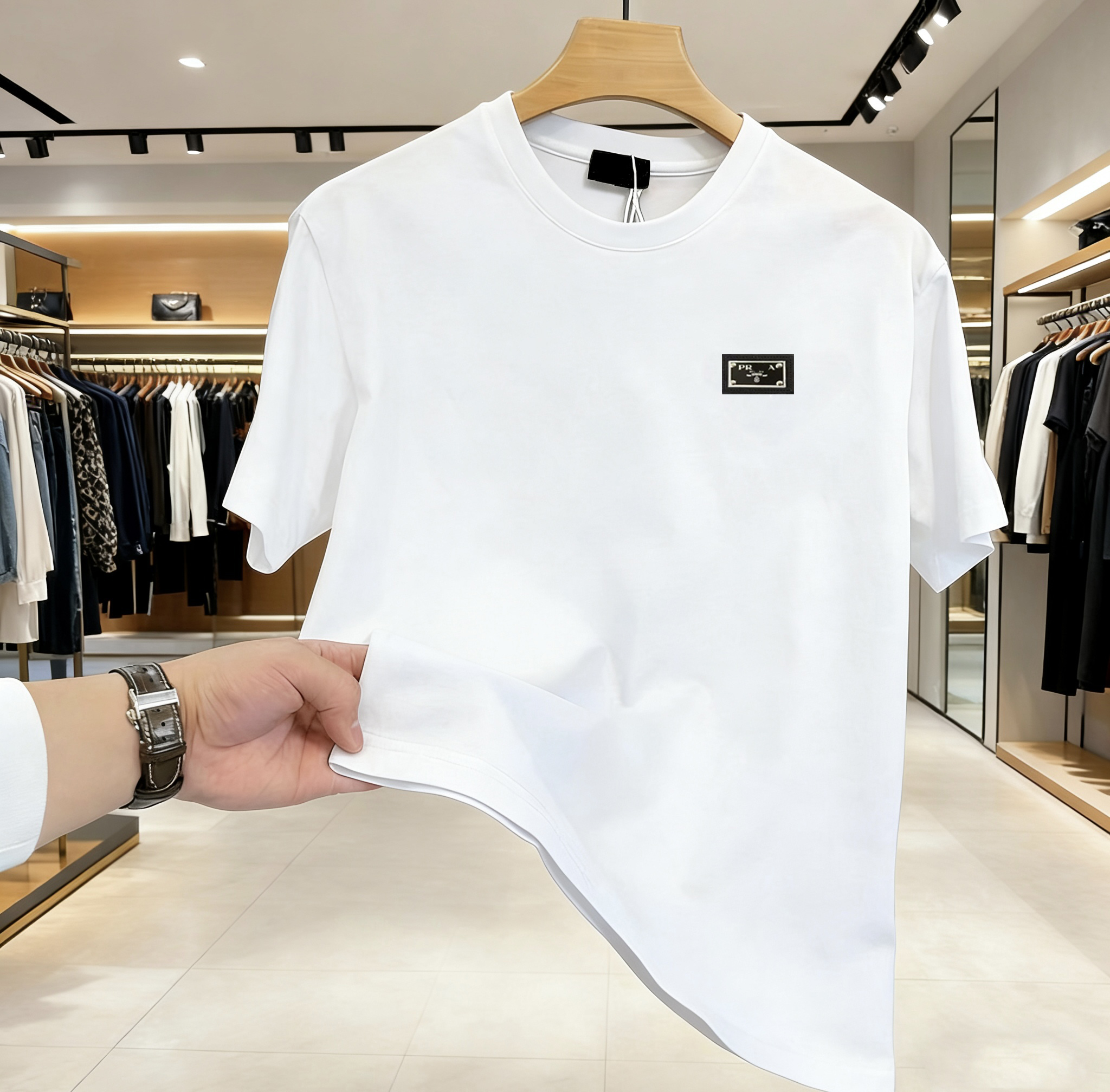 Summer casual and fashionable T-shirt brand designer pure cotton comfortable casual men's T-shirts, letter printed round-neck short-sleeved women's T-shirts