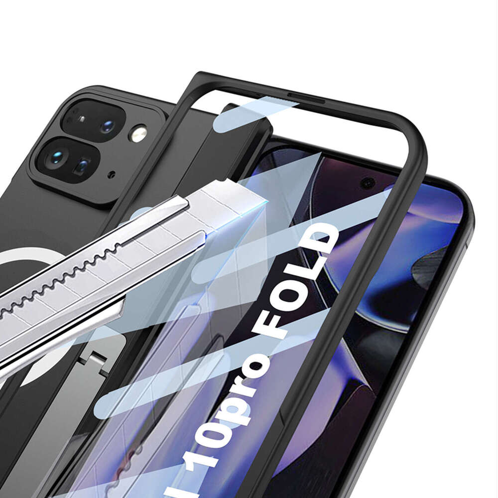 Google Pixel 10 Pro Fold Magnetic Phone Case High-End Feel Hard Shell Wireless Charging with Stand Foldable Screen Compatible