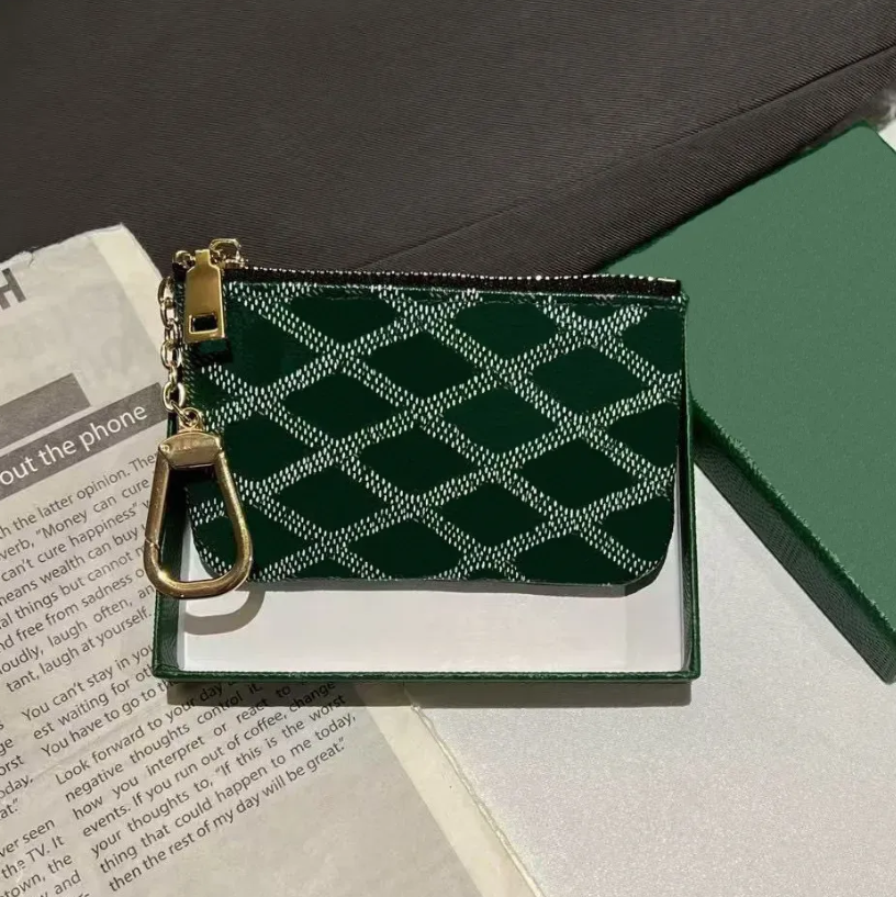 Designers Mini Wallet Fashion Womens Mens Keychain Ring Credit Card Holder Coin Purse Zippy Organizer Bag gift
