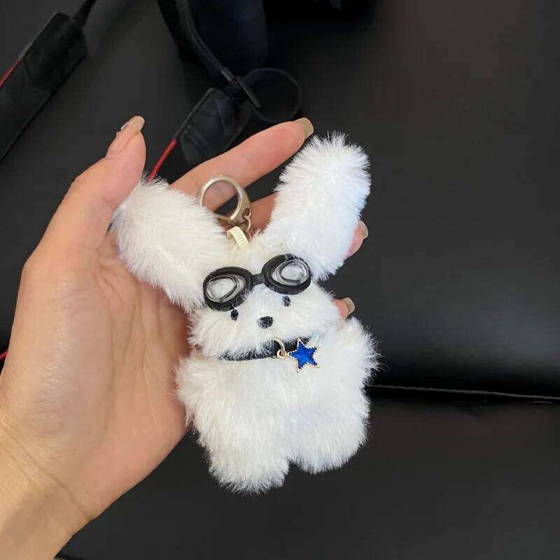 IFYOUOO Cute Plush Rabbit Doll Key Chains Ring Woman Bag Charms Accessories Toy Car Keyring Party Gift Trinket Gifts for Friends X251224