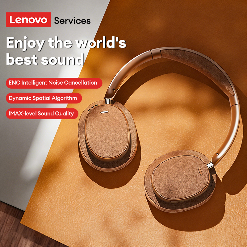 Lenovo LS105 Wireless Bluetooth 6.0 Headphones Over-Ear ENC Smart Noise-Canceling Music Earphones Ergonomic Design Gaming Headset