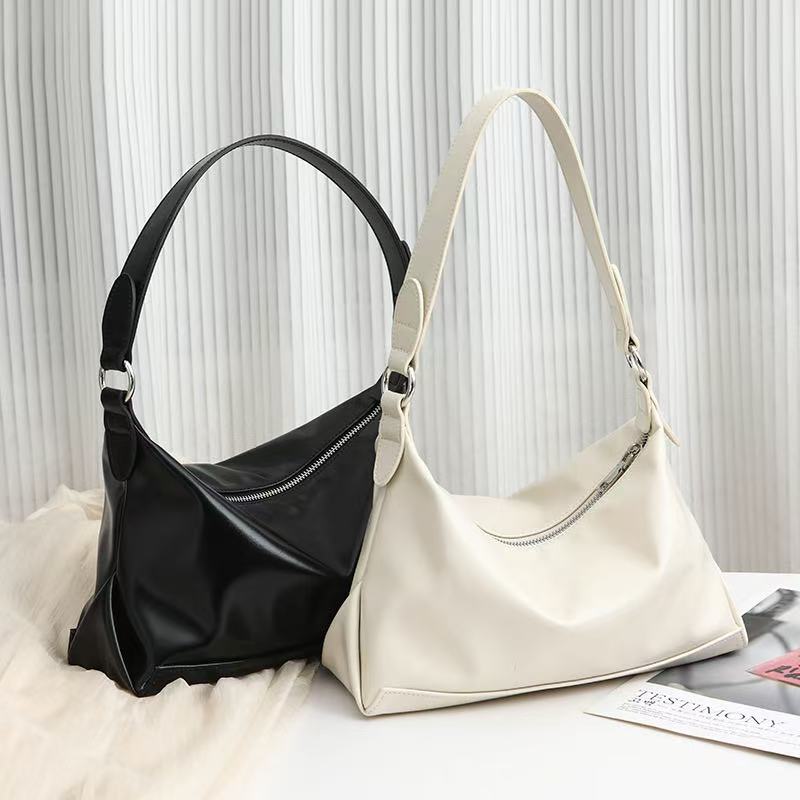 2024 Handbag Leather High-Capacity Commuting Fashionable Suede Tote Vintage Top Handle Retro Shoulder Bag