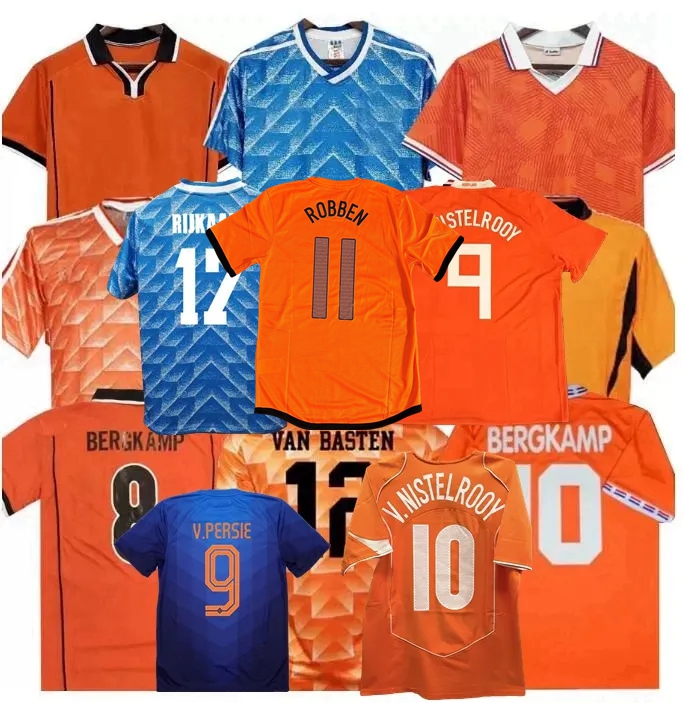 1988 1996 98 2000 02 04 08 2010 12 14 20 ROBBEN SNEIJER retro soccer jerseys HOLLAND V.PERSIE GULLIT BERGKAMP VAN BASTEN V.NISTELROOY CRUYFF football shirt Netherlands