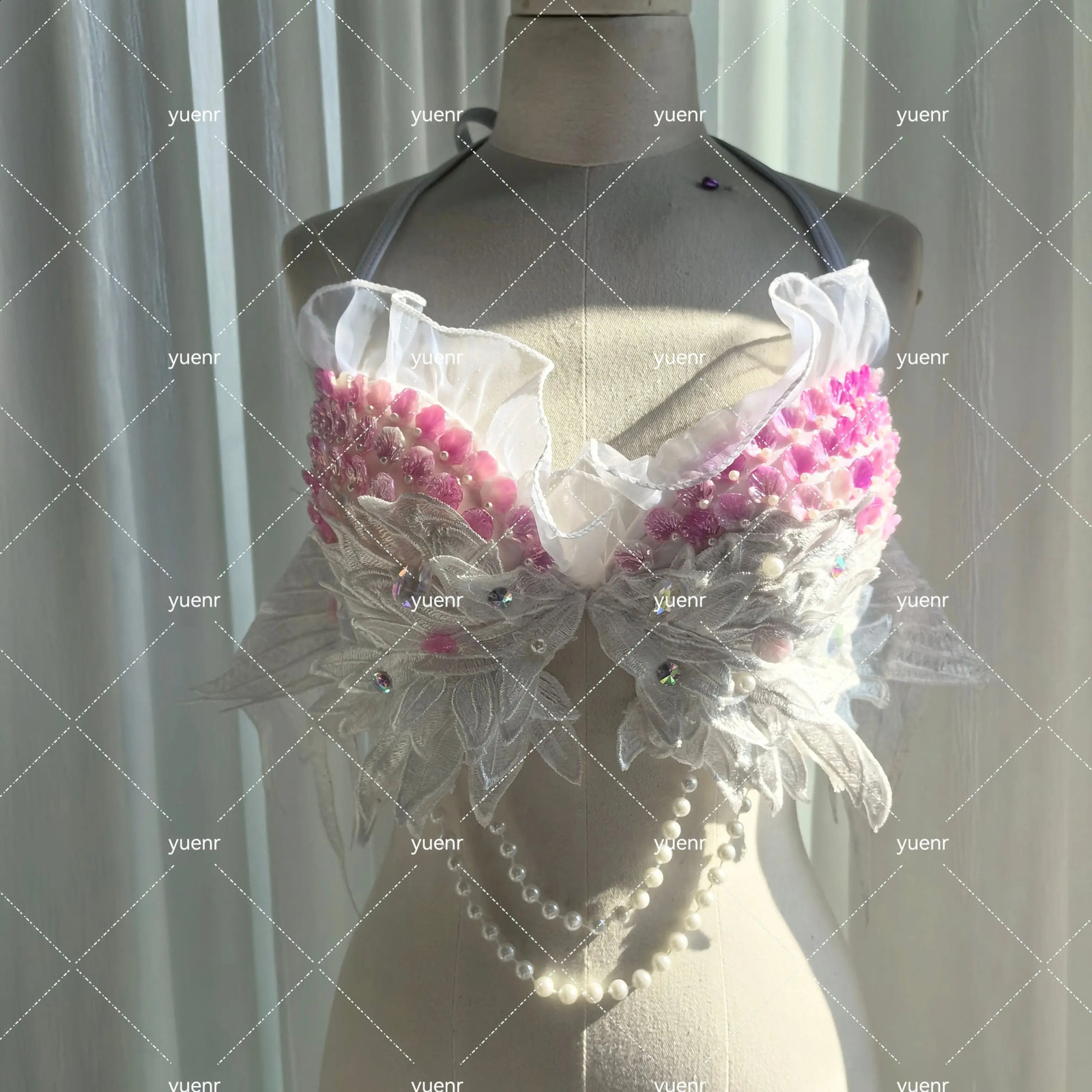 Original Handmade Shell Sequins Electric Festival Performance Bikini Swimsuit Oceanarium Diving Shooting 251223