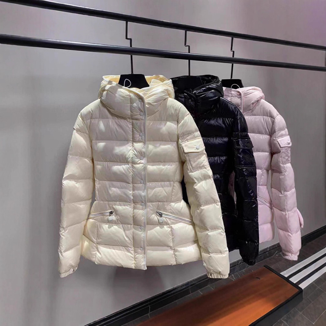 New Women's Winter Down Jacket Women's Slim Jacket Winter Warm Glossy Waist Slimming Fashion White Duck Down Coat Women Coats
