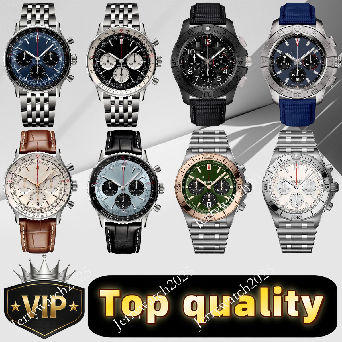 AAA Breitlnglies Watch Navitime Chronomat Watch Top Quality Superclone Chronograph Quartz Automatic Movement Luxury Mens Womens Designer Wristwatch With Box aa