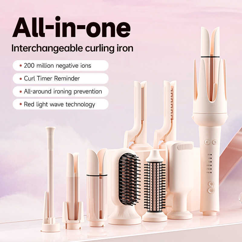 Fully automatic hair curling iron with three functions - 32mm head change straightening device for wavy and curly hair, negative ion straightening comb L251224