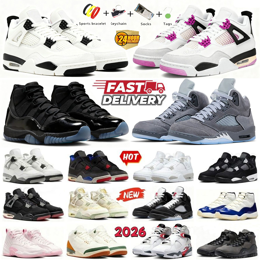 Mens 4s Basketball Shoes Black Cat 4 Sneakers 3 5 5s 11 11s 12 12s University Blue White Cement Thunder Gamma Blue Taxi Wolf Grey Pine Green Oreo Women Sports Trainers