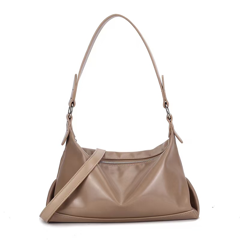 2024 Handbag Leather High-Capacity Commuting Fashionable Suede Tote Vintage Top Handle Retro Shoulder Bag