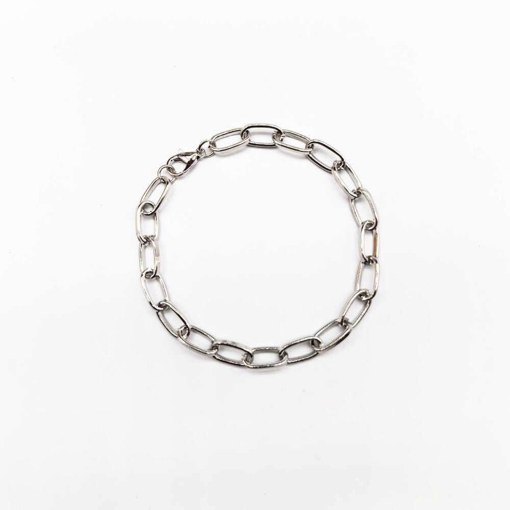 Bracelet Jewelry for Men and Women European American Hot-Selling Rectangular Paperclip Personalized Creative Simple Daily Wear Accessory