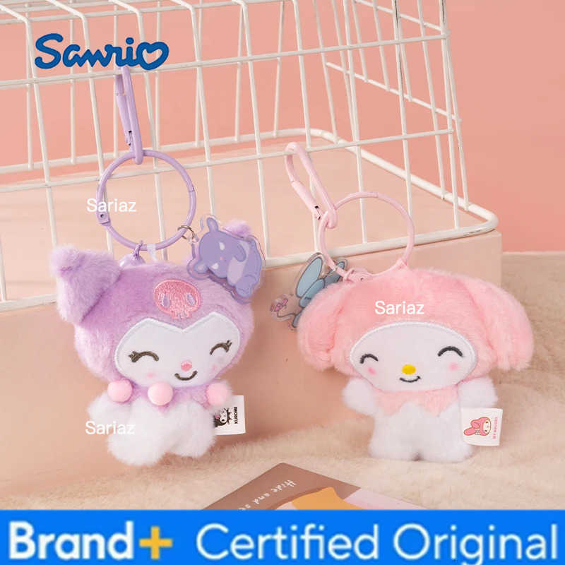 Sanrio Hello Kitty Kuromi Melody Cinnamoroll Plush Toy Doll keyring Backpack Pendant Cartoon Cute Childrens Toys Gift H25122511