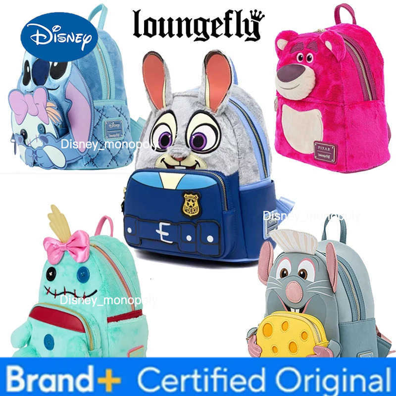 Disney new Loungefly Plush Skin Series Zootopia Judy Hopps Lotso Stitch Mini backpack H251225
