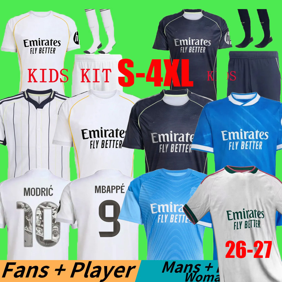 Reals Madrid Soccer jerseys MBAPPE BELLINGHAM shirt TRENT VINI JR football shirt Valverde Endrick RODRYGO Arda Guler Courtois realsmadrid kids kits 25 26 2027