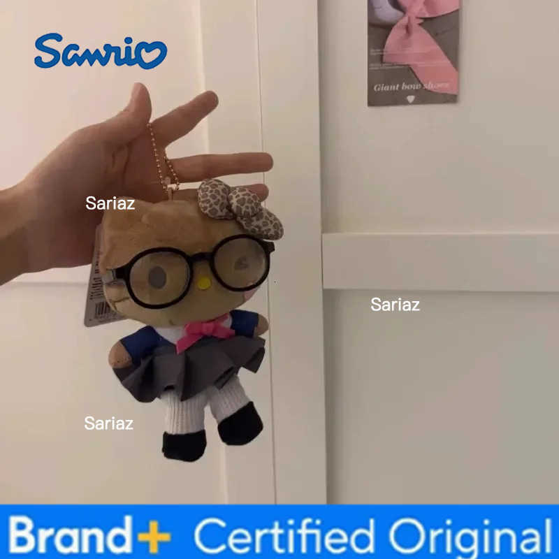Sanrio Kawaii Hello Kitty Jk Uniform Cute Girl Glasses Exquisite Bag Pendant Cute Kt Cat Girl Children Cartoon Decor Girls Toys H251225