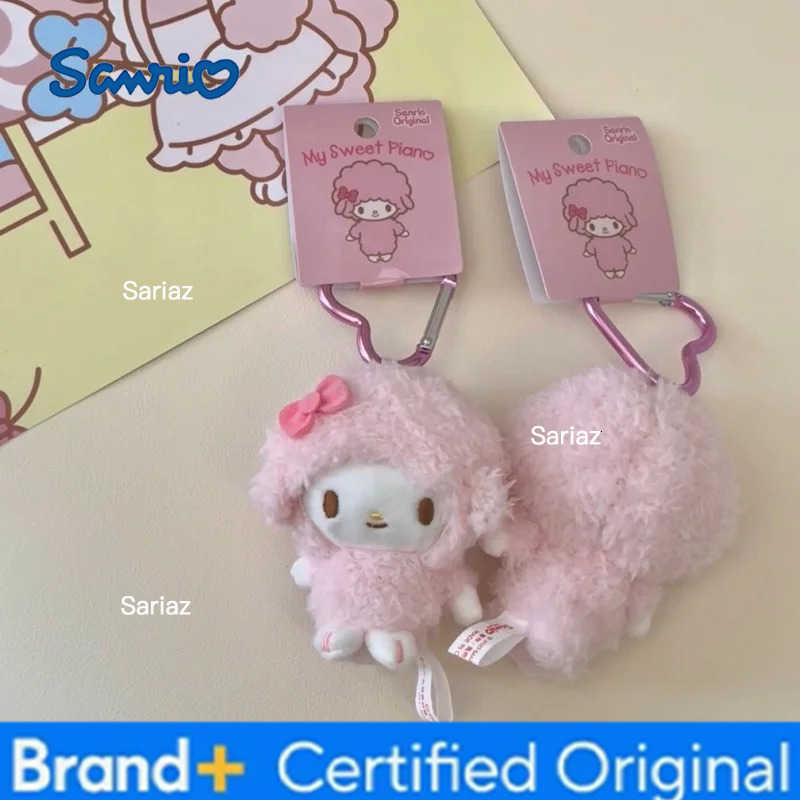 Sanrio Kawaii Sanrios My Sweet Piano Plush doll Keyring Cartoon My Melody Stuffed Toys Pendant cute pink Sheep Piano Keychains Gifts H251225