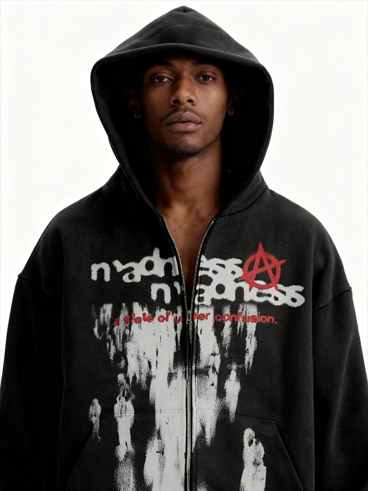 hooded zipup Men Winter 100Cotton hiphop rap woman Vintage fleece sweatshirt Casual fall clothes y2k oversized hoodie 251225