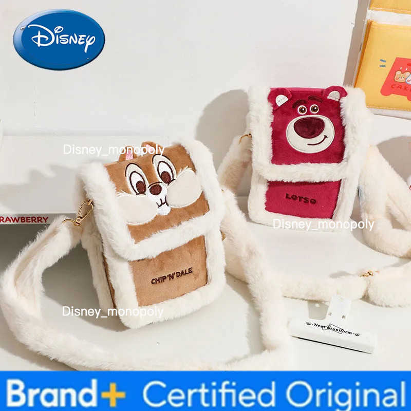 Disney 2024 New Plush Cartoon Stitch Womens Crossbody Bag Fashionable Cute Casual Travel Mobile Phone Bag H251225