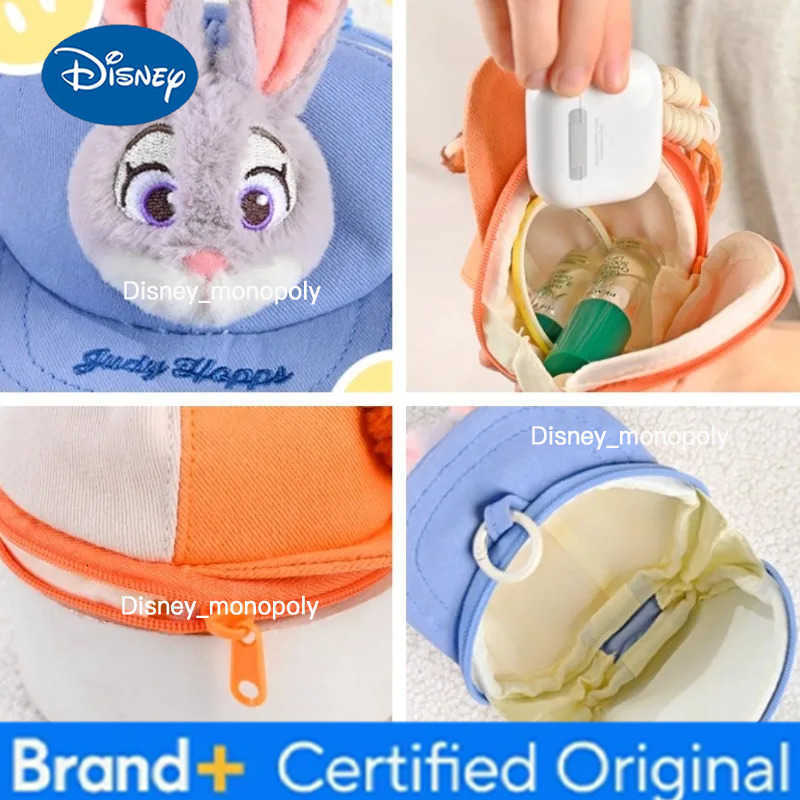 Disney Zootopia Coin Purse Neck Hanging Cartoon Judy Hopps Headphone Case Crossbody Shoulder Bag Anime Merchandise Daily Versatile H251225